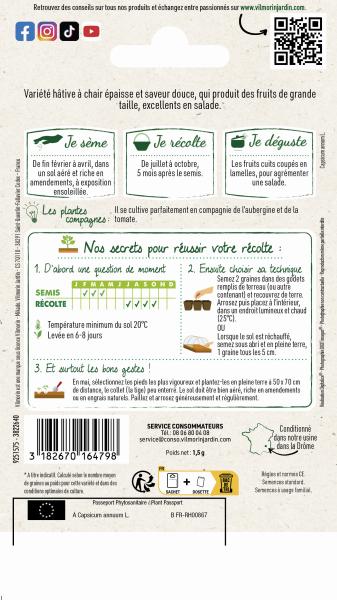 Potagères - Poivron Yolo Wonder  - MEDIA_PACKAGING_VERSO